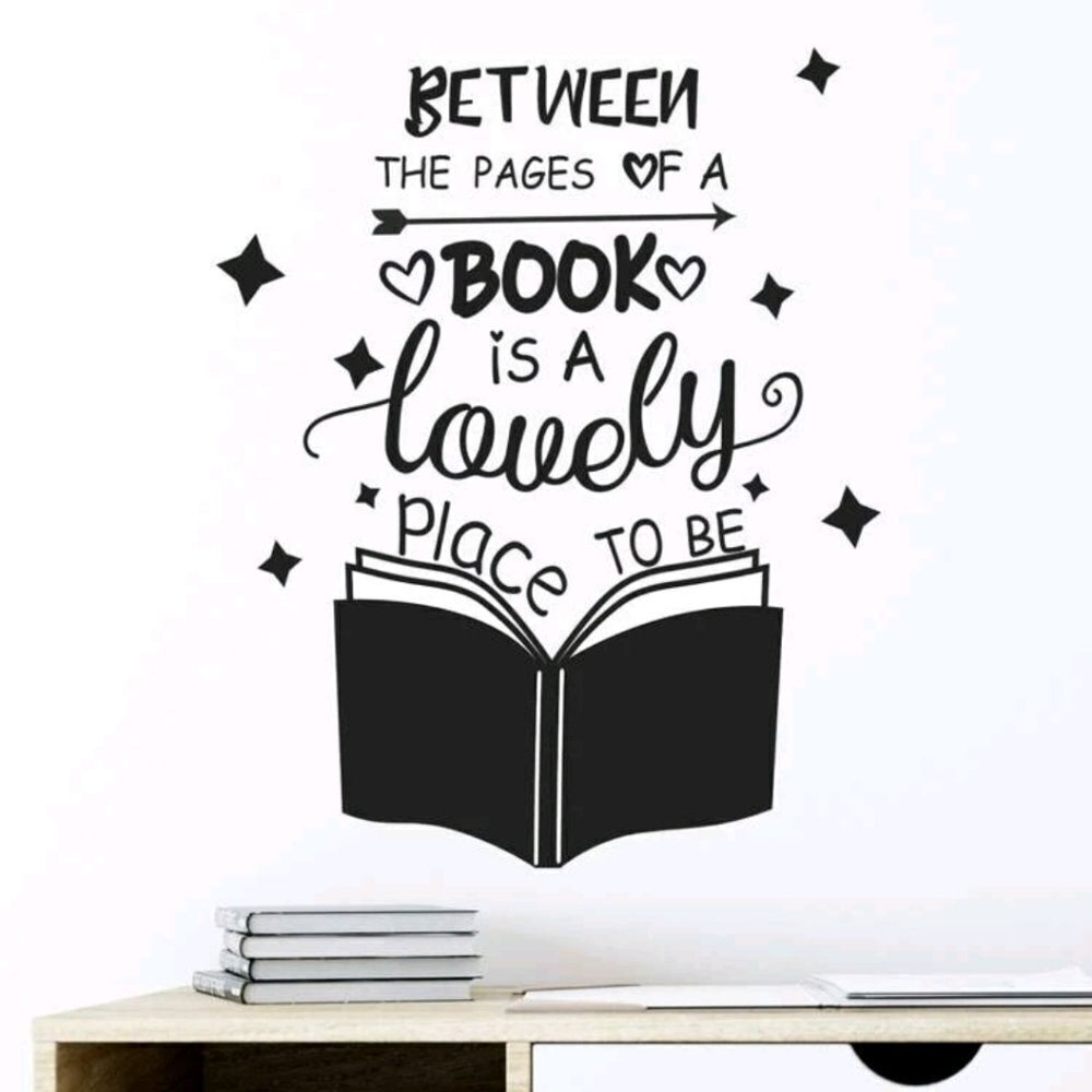 "Between the Pages of a Book is a Lovely Place to Be" Wall Sticker